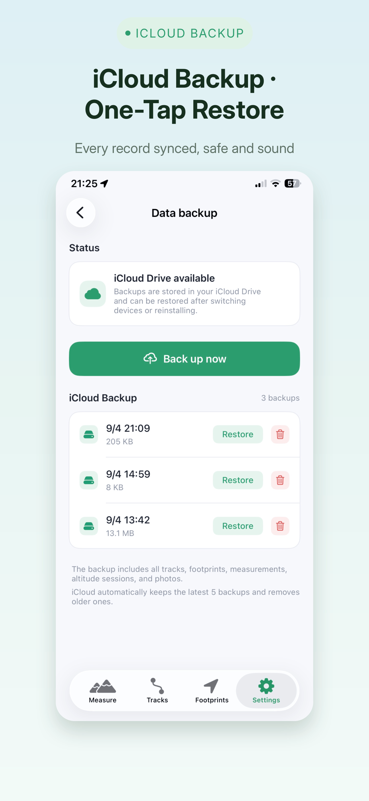 iCloud backup